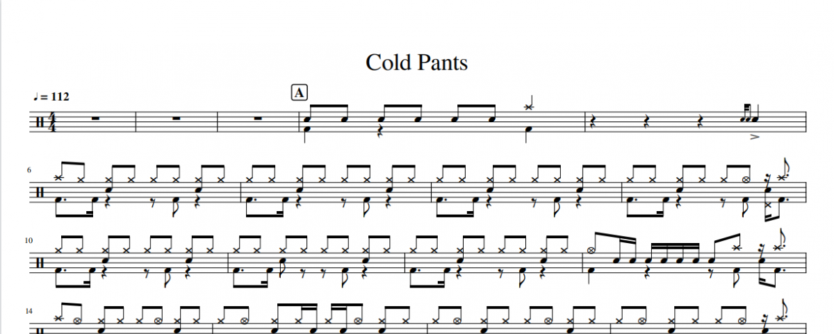Cold Pants鼓谱 Rock Shool-Cold Pants架子鼓谱