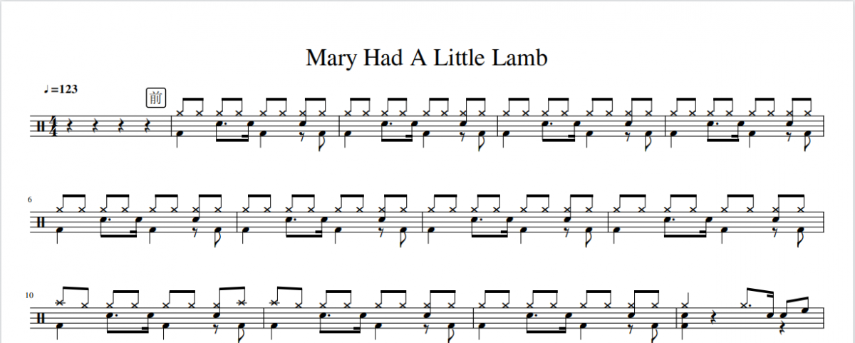 Stevie Ray Vaughan -Mary Had A Little Lamb架子鼓谱