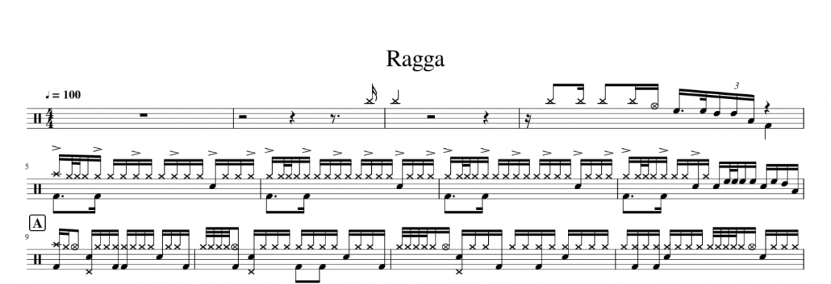 Kaz Rodriguez-Ragga-2022中国好鼓手规定曲目架子鼓谱爵士鼓曲谱