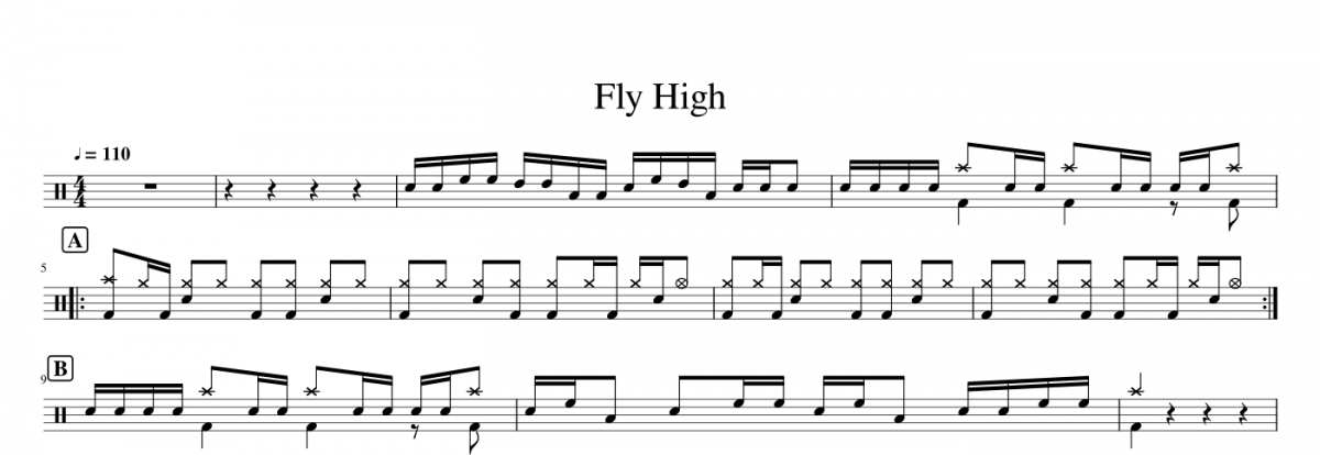 Fly High鼓谱 Marcelo Bach《Fly High》架子鼓|爵士鼓|鼓谱+动态鼓谱视频