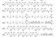 Bumblebee-Bust up架子鼓谱爵士鼓曲谱（5-6）级
