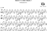 Hero's Come Back!!鼓谱 Nobodyknows+Hero's Come Back!!爵士鼓谱 鼓行家制