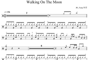 Walking On The Moon鼓谱 鹿晗《Walking On The Moon》(Live)架子鼓|爵士鼓|鼓