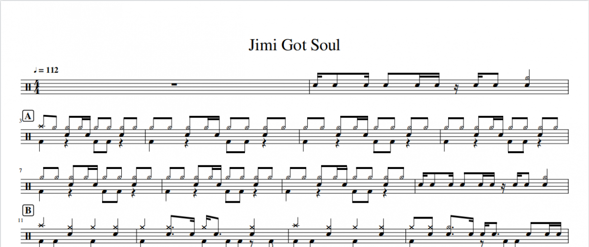 Jimi Got Soul鼓谱 纯音乐-Jimi Got Soul架子鼓谱