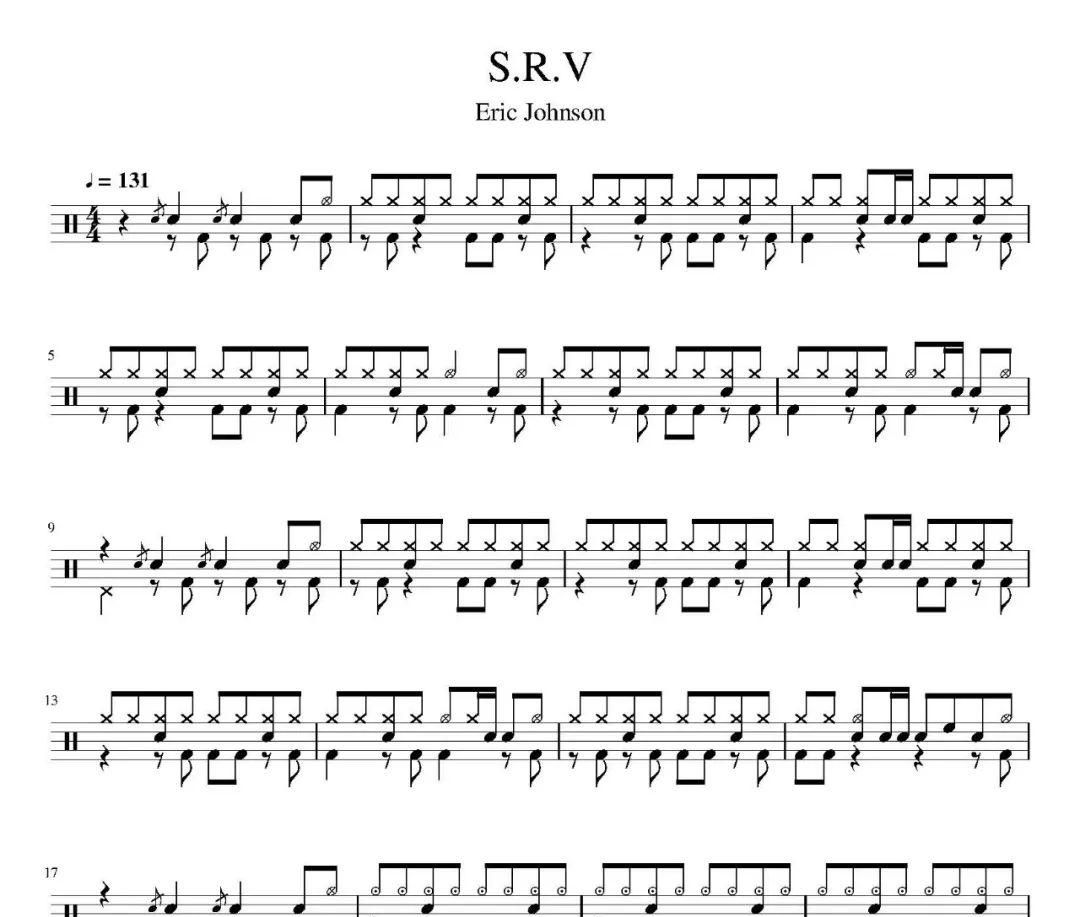 Eric Johnson-S.R.V.架子鼓谱爵士鼓曲谱