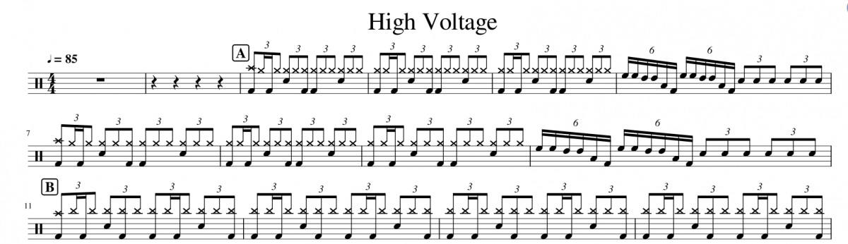Marcelo Bach-High Voltage架子鼓谱爵士鼓曲谱
