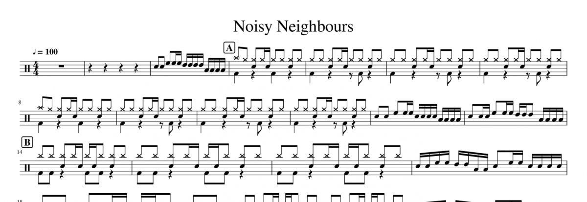 Marcelo Bach-Noisy Neighbours架子鼓谱爵士鼓曲谱