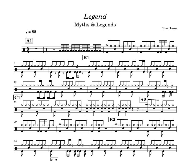 Legend鼓谱 The Score-Legend爵士鼓谱 librayhz制谱