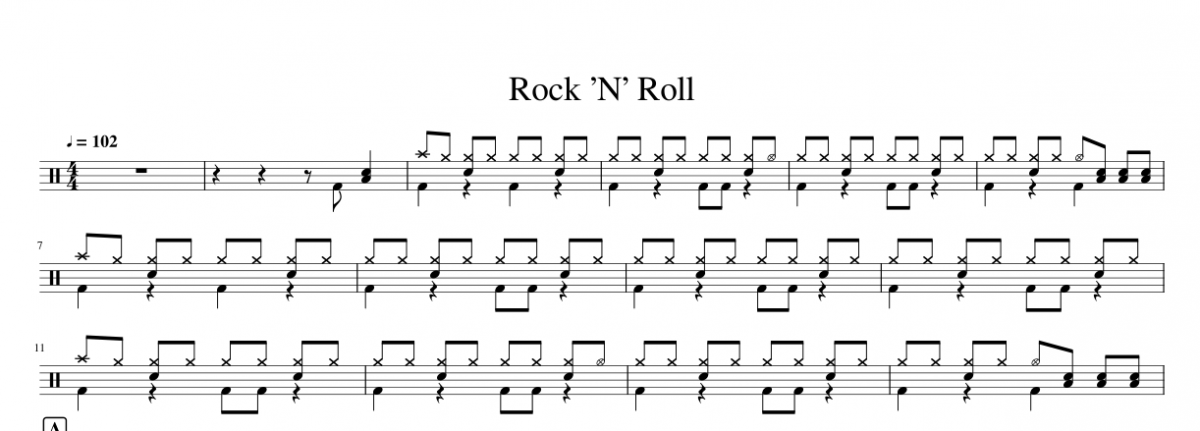 Dave Weckl-Rock ’N’ Roll架子鼓谱+动态鼓谱视频