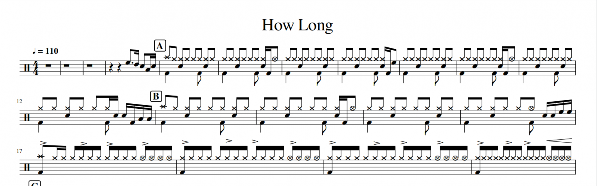 How Long鼓谱 Charlie Puth《How Long》架子鼓|爵士鼓|鼓谱+动态视频