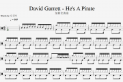 David Garrett - He's A Pirate加勒比海盗架子鼓谱 爵士鼓曲谱子