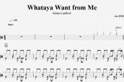Adam Lambert-Whataya Want from Me架子鼓谱+动态鼓谱