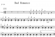 Lady Gaga-Bad Romance架子鼓谱爵士鼓曲谱