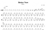 Better Now鼓谱 Blanks-Better Now架子鼓谱