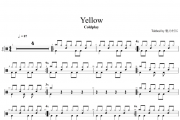 Coldplay-Yellow（原汁鼓点）架子鼓谱