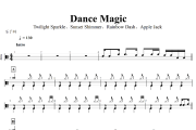 Dance Magic鼓谱 Twilight Sparkle、Sunset Shimme-Dance Magic架子鼓谱