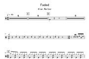 Faded鼓谱 Alan Walker《Faded》架子鼓|爵士鼓|鼓谱