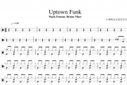 Mark Ronson/Bruno Mars-Uptown Fun》架子鼓|爵士鼓|鼓谱+动态视频