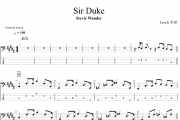 Sir Duke贝斯谱 Stevie Wonder《Sir Duke》贝司BASS谱