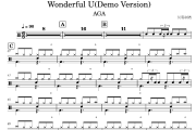 Wonderful U鼓谱 AGA《Wonderful U》(Demo Version)架子鼓|爵士鼓|鼓谱