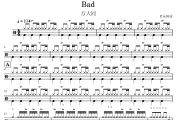Bad鼓谱 方大同-Bad架子鼓|爵士鼓|鼓谱