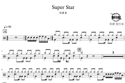 Super Star鼓谱 S.H.E-Super Star爵士鼓谱 鼓行家制谱