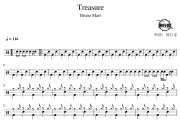 Treasure鼓谱 Bruno Mars-Treasure爵士鼓谱 鼓行家制谱