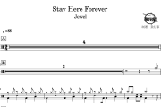 Stay Here Forever鼓谱 Jewel-Stay Here Forever爵士鼓谱 鼓行家制谱