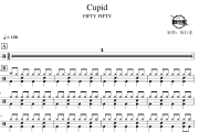 Cupid鼓谱 FIFTY FIFTY-Cupid爵士鼓谱 鼓行家制谱