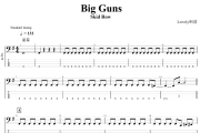 Big Guns贝斯谱 Skid Row -Big Guns贝司BASS谱+动态视频