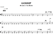 GOSSIP鼓谱 Måneskin & Tom Morello-GOSSIP爵士鼓谱+动态视频 318鼓谱