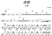 传奇鼓谱 王菲-传奇爵士鼓|鼓谱+动态视频 大彭制谱